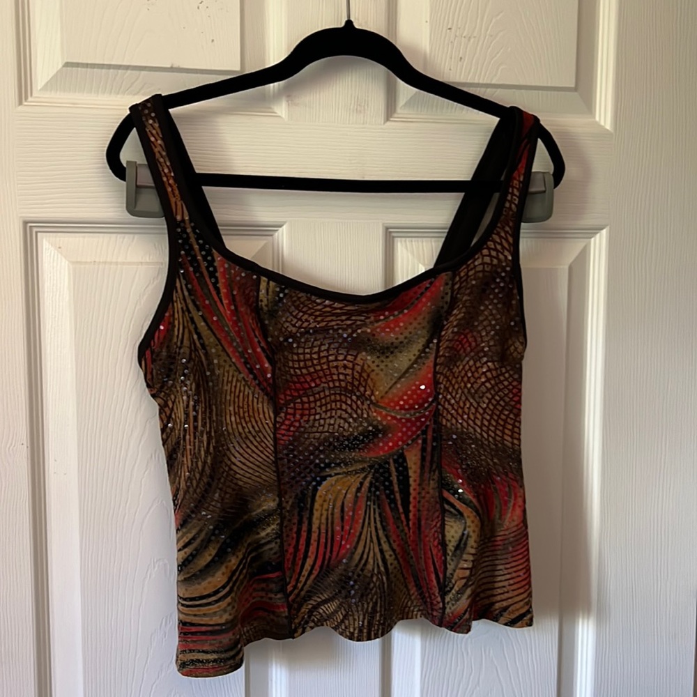 A Joseph Ribkoff multi color sequin jacket and tank top never worn